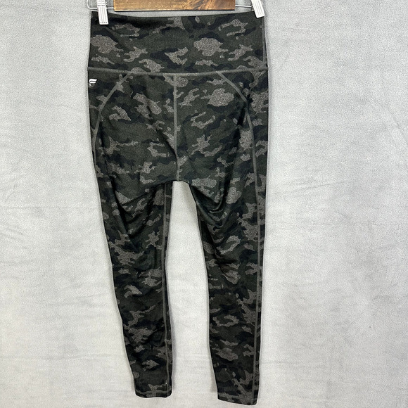 Fabletics Leggings Womens Small Gray Green Camo PowerHold High Waist Gorpcore - Picture 4 of 5